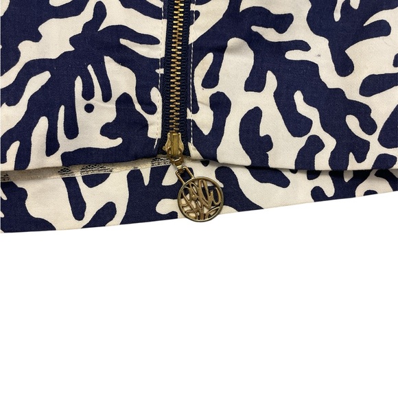 Lilly Pulitzer Navy and White Mini Pencil Skirt - Picture 2 of 5